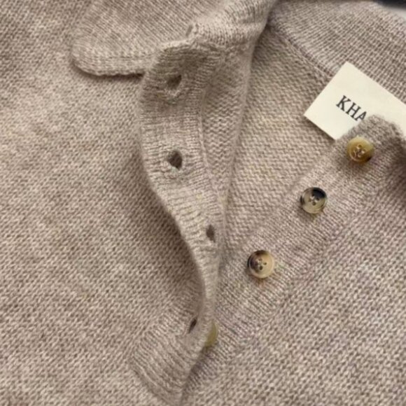 KHAITE Rene oversized cashmere polo sweater - Picture 5 of 12